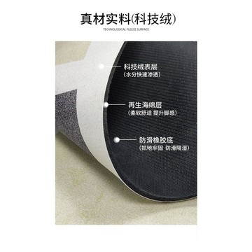 硅藻泥軟墊吸水墊衛生間門口地墊硅藻土防滑浴室腳墊衛浴厠所地毯
