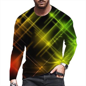 Vintage Long Sleeve Digital Print Top 復古長袖數碼印花上衣男