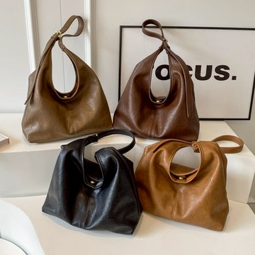 【白鳥麗子】子母托特包 率性皮革壓紋磁吸大容量肩背/側背包 店長推薦