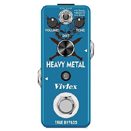 Vivlex LEF-305 Heavy Metal Distortion Guitar Effects Pedal Mini Analog Heavy Rock Stompbox for Electric Guitar with True Bypass Footswitch Zinc Alloy