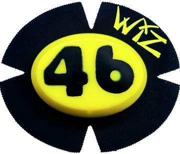 英國WIZ 手工彩繪 VR46 黃黑 滑塊/卡普/磨膝/側掛/無鈦螺絲【訂購品非現貨/下單七至十四個工作天到貨】