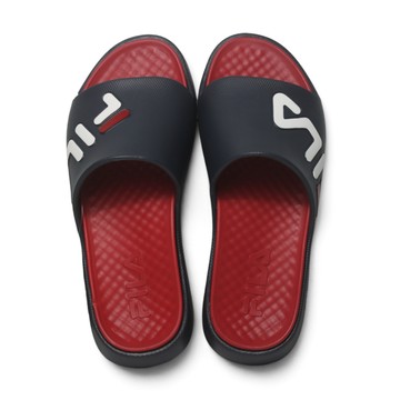 FILA 拖鞋 黑紅 大LOGO 足弓支撐 防水 厚底拖鞋 男女 4S351Z321