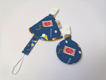 圓形平安袋 奶嘴夾 奶嘴收納袋 組合 泡麵記憶