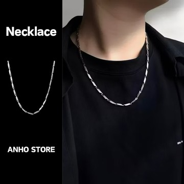 【ANHO】現貨在台/美式/菱形/項鍊/鎖骨鍊/嘻哈/鈦鋼
