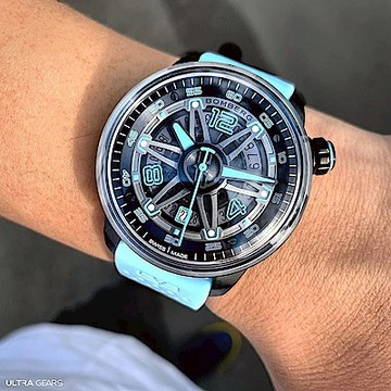 BOMBERG 炸彈錶 BB-01 軍風野戰六角機械錶 夏日煥新提案 送禮推薦-藍x黑 CT43APBA.21-3.11