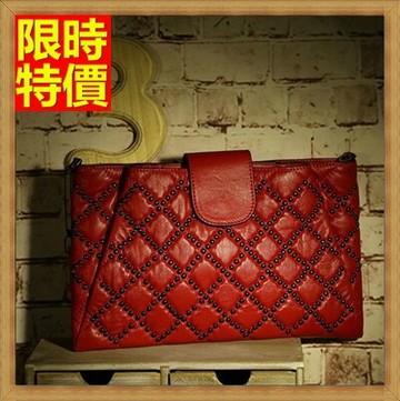 晚宴包 手拿包-肩背個性鉚釘真皮龐克風時尚女包包2色66p48【獨家進口】【米蘭精品】