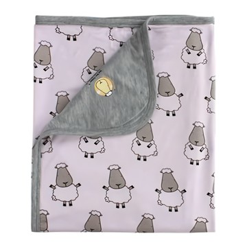 baa baa sheepz 抱抱羊 粉色羊樂園雙層被毯，柔軟親膚，四季適用，110x160cm  1條