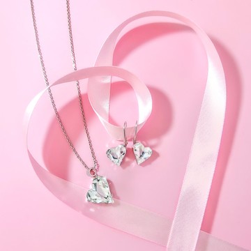 【情人節禮物】奧地利傾心水晶 - 白色