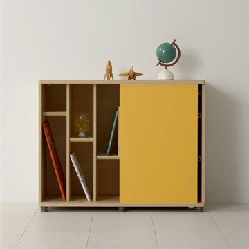 【iloom 怡倫家居】DOODLE 書櫃收納櫃 雙色開合門片 書櫃 書架 兒童書架 置物書架