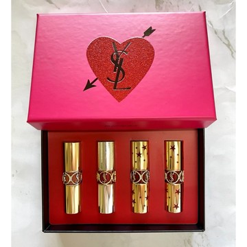 YSL 情人節禮盒 情挑誘光水唇膏201 16星鑽唇膏11 2晶亮蜜唇膏
