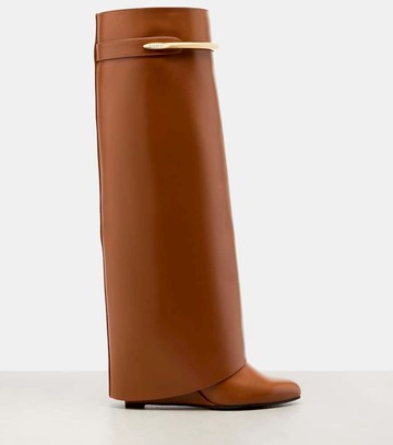 Givenchy Shark 95 leather knee-high boots