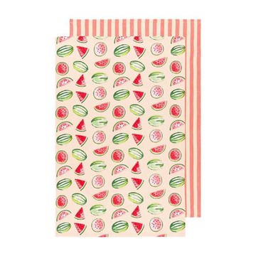 《NOW》純棉茶巾擦拭布2入(西瓜71cm)