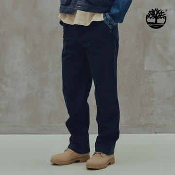 Timberland 中性黑藍色雙膝設計工裝長褲|A5M9ZAGK