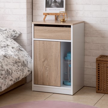 米勒經典雙色活動邊櫃 附活動輪