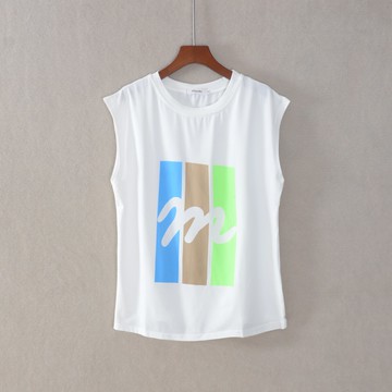 女裝短袖寬松圓領條紋字母印花街頭休閑T恤衫顯瘦