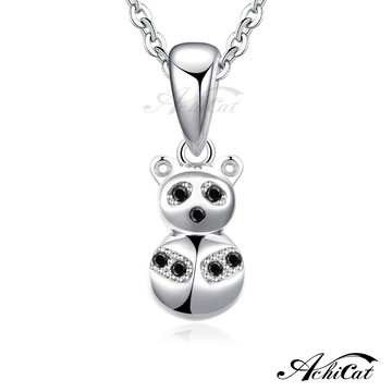 925純銀項鍊．淘氣熊貓．小熊．生日禮物．CS5104