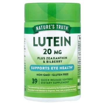 Nature's Truth, 葉黃素 + 玉米黃質和山桑子，39 粒速釋軟膠囊