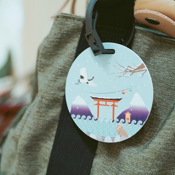 【名勝系列】_鳥居_行李吊牌 / 生日禮物 / 客製化 / 旅行 / 背包