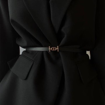 真皮細腰帶女裝飾西裝配連衣裙子收腰時尚百搭牛仔褲皮帶2025新款