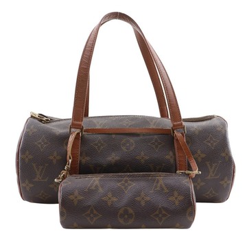 【日本直送】路易威登 LOUIS VUITTON Papillon 手提包 古董 M51365 Monogram 帆布 棕色 863TH 【二手】