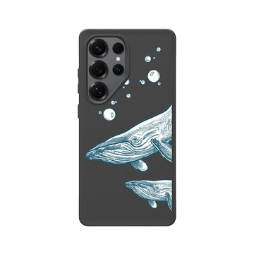 Galaxy S25 Ultra SolidSuit 黑 - MYMY REVERZ TATTOO - 鯨魚母子