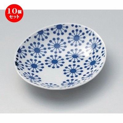 10個セット ☆ 小皿 ☆ハナヅメ楕円小皿 (B) [ 12 x 11 x 2.5cm 95g ] 【 料亭 旅館 和食器 飲食店 業務用 】