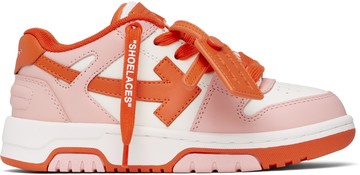 Off-White 粉色 & 红色 Out Of Office 儿童运动鞋