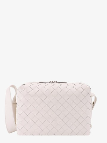 Leather shoulder bag with woven effect - BOTTEGA VENETA - gender_Man