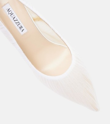 Aquazzura Voile 105 satin-trimmed tulle pumps