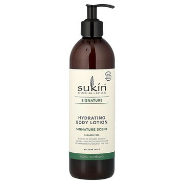 Sukin, Signature，補水身體乳，適合各種膚質，16.91 液量盎司（500 毫升）