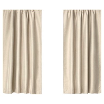 HOLA 和樂家居 PALETTE 仿麻全遮光半腰窗簾  270 x 165 x 0.2cm  彌月咖