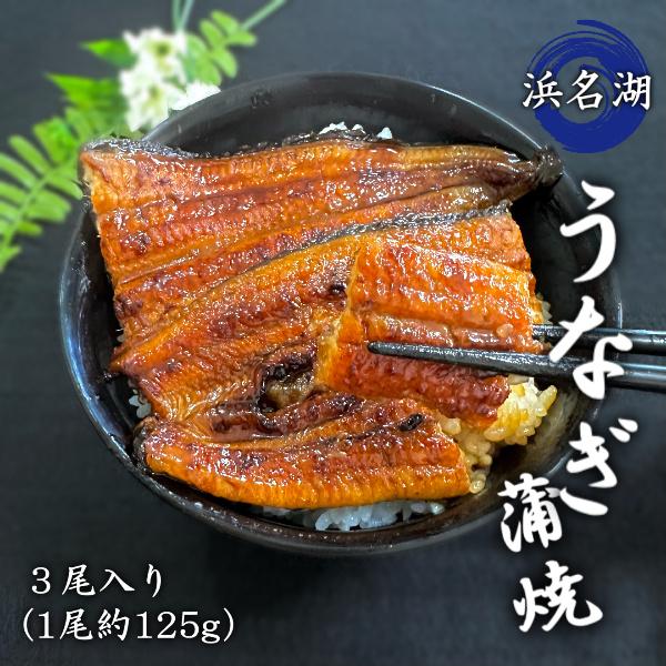 うなぎ 蒲焼 国産 浜名湖産  ３尾入(1尾約125g) タレ山椒付き 土用の丑の日 お歳暮 プレゼント 熨斗対応 送料無料