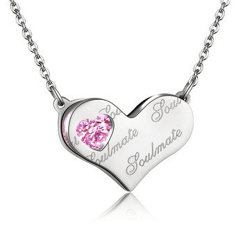 項鍊．愛心．白鋼．可戴著洗澡．客製刻字