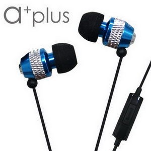 {光華成功NO.1}  a+plus 海洋藍 鋁合金入耳式可通話立體聲耳機  喔!看呢來