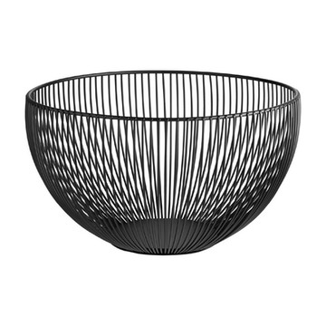 《VEGA》Fraser直紋鏤空水果籃-黑25cm-- 水果盤 水果籃