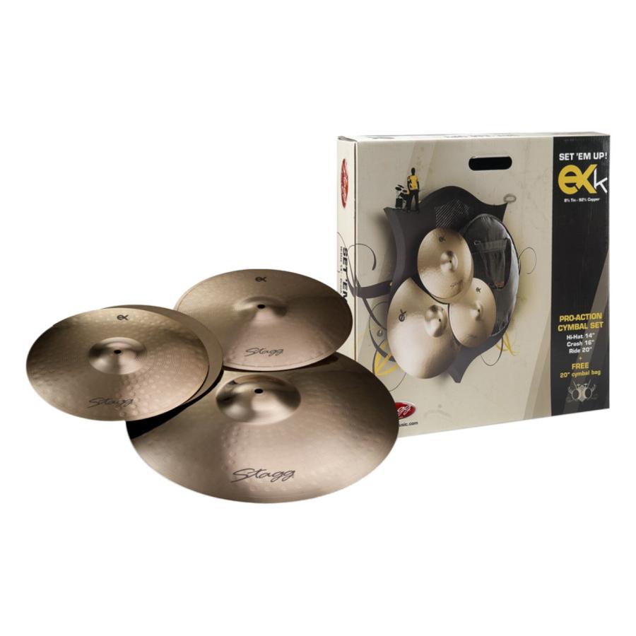 Stagg EXK SET B8 Bronze Cymbal Set with Inch Hi Hats,