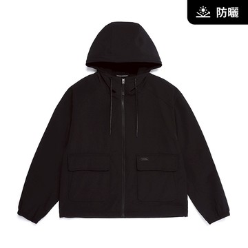 女裝 ARCHELON 平織 連帽外套 - 黑色