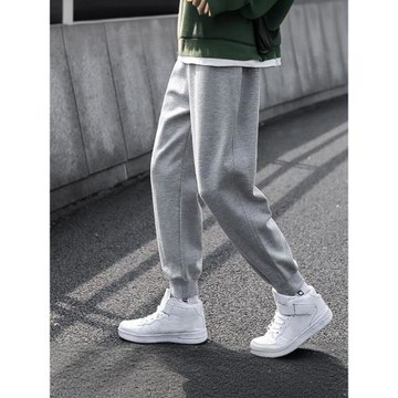 春秋衛褲 毛圈運動長褲純色衛褲毛圈收腳褲束腿褲 籃球田徑跑步褲