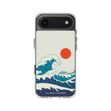 iPhone Air Clear Case（相機按鈕） 透明 - ilovedoodle (Lim Heng Swee) - Cat Landscape - Waves