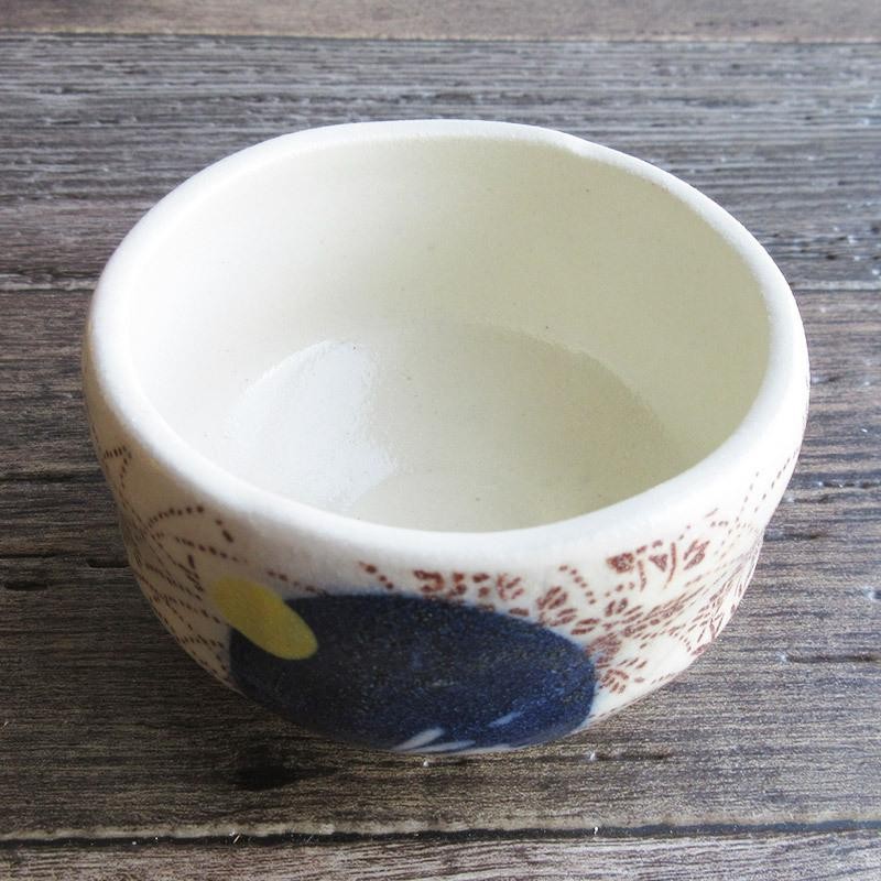 完売】小抹茶碗 お月見うさぎ / 抹茶茶碗 かわいい ウサギ 萩