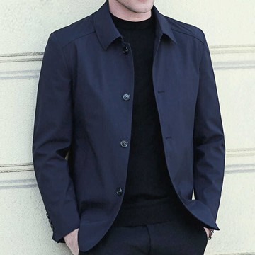 免運熱銷 2020春秋季中老年 外套男士夾克男裝外套夾克 披領扣子款男裝爸爸