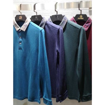 方仕新款長袖t恤男中老年男秋天爸爸秋裝中年男士長T恤純棉打底衫