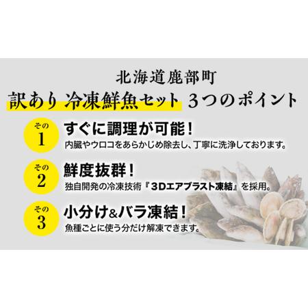 ふるさと納税 北海道産 冷凍鮮魚セット 最大3.2kg 「漁師応援プロジェクト！」 下処理済み 冷凍 鮮魚 海鮮 海産 地元 北海道鹿部町