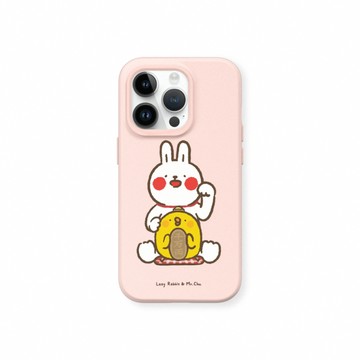 RHINOSHIELD iPhone 14系列SolidSuit防摔背蓋手機殼懶散兔與啾先生系列-招財(多色可選)