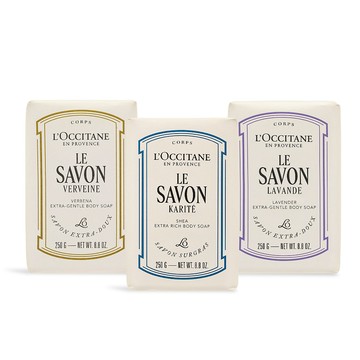 L'OCCITANE 乳油木皂(250g)X3-新版-多香味可選-百貨公司貨