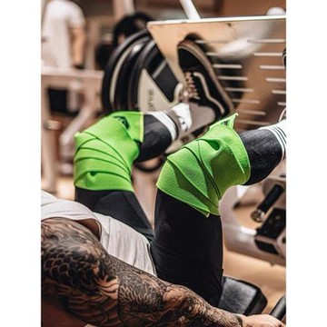 PR輪子哥力量舉綁膝深蹲專業保護助力繃帶健身綁腿護膝運動男膝蓋