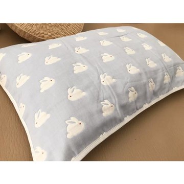 舒適高端款  全棉紗布枕巾 純棉6層紗布加厚枕巾 單人枕巾48*75