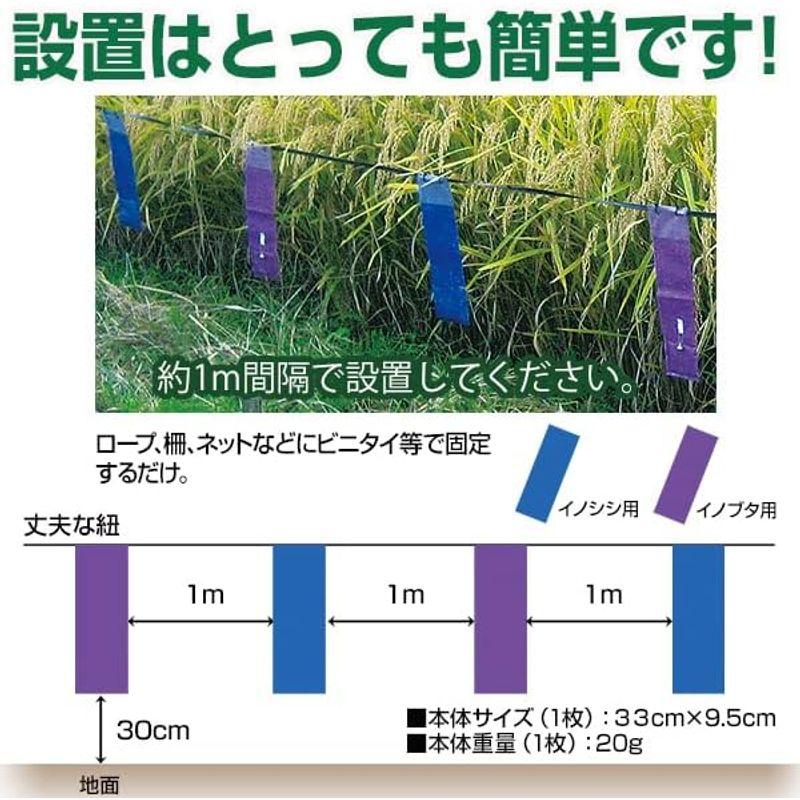 イノシシなぜ逃げるニュー改訂版 農業・業務用7枚セット（青のみ） イノシシ撃退 イノシシ対策 猪忌避剤