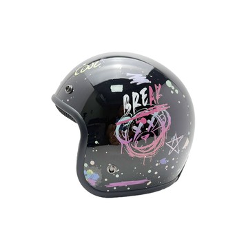 EVO 安全帽 CA-310M 花彩 XX熊 鏡黑 半拆洗 復古帽 三扣 快速插扣 半罩
