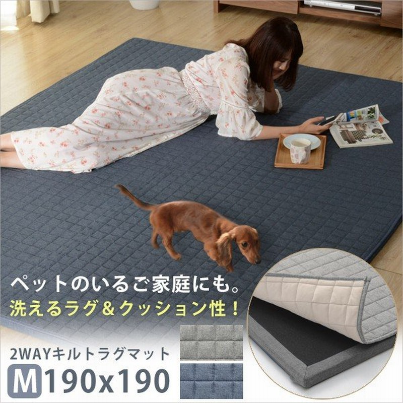 ラグマット クッションラグ 洗える ラグ 厚手 冬 M 190x190 ペット 犬 猫 わんちゃん ねこちゃん ホットカーペット 対応 和楽のzonia 厚手 防音 防寒 暖房 通販 Lineポイント最大0 5 Get Lineショッピング